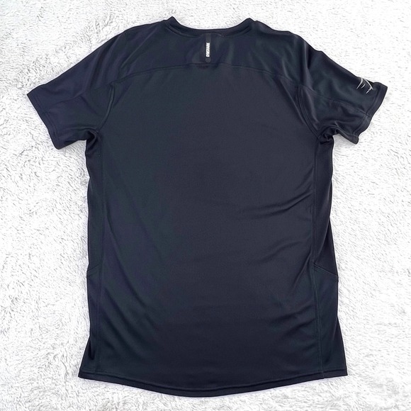 Gymshark Training Shirt Men's MEDIUM Black Short Raglan Mesh Performance A1A9M - Picture 2 of 7